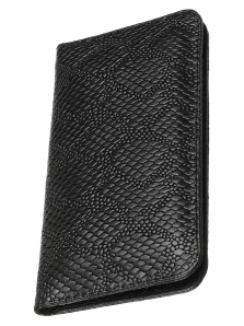 Чехол кошелек для iPhone 11 черные ромбы