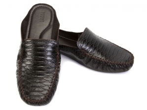 Мужская домашняя обувь  FAMILY питон шоколад, размер 41-46 ― интернет-магазин Alexander