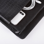 Чехол конверт с карманом Alexander для Macbook 13"  черный кроко